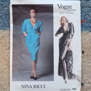 Vogue 1866 Pattern Nina Ricci dress pattern